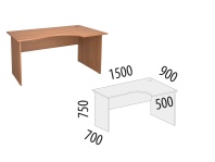 Рубин 42.45 Стол эргономичный правый Рубин 42.45 Стол эргономичный правый