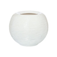   22696 Ваза малая Шар, белая, высота 160мм, материал: гипс. (Без упаковки)