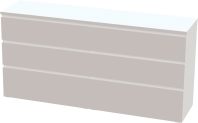 S00296 Варма 6Д комод 160х78х40, белый  Каталог с ценами МК Диол в Касимове
