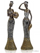   667944 (в уп.32шт.) - Статуэтка Африканка 26см. / FM7350K10 /, материал: полимер.										