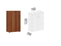 Альфа 62.64 Шкаф 3 секции с дверями ЛДСП Альфа 62.64 Шкаф 3 секции с дверями ЛДСП