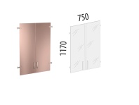 Альфа 62.38 Двери стеклянные тонированные 3 секции Альфа 62.38 Двери стеклянные тонированные 3 секции