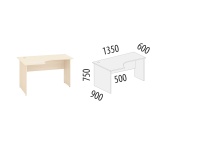 Рубин 40.48 Стол эргономичный левый 