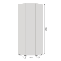 ХЕЛЕН ШК 04 Шкаф угловой (0,748х2,100х0,748)