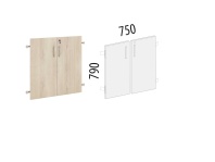 Альфа 64.59 Двери ЛДСП 2 секции с замком