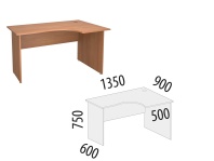 Рубин 42.47 Стол эргономичный правый Рубин 42.47 Стол эргономичный правый