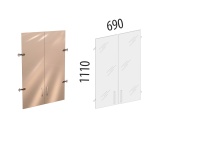 Рубин 40.38 Дверь стеклянная 3 секции