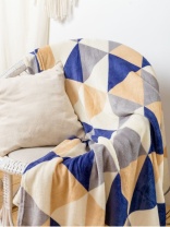   Плед микрофибра Прага серо-синяя 200*220