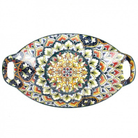   "Arabesque"зеленый Салатник овальн. 22,5*15*6,5см. ENS.0860080