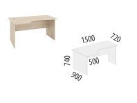Альфа 64.22 Стол эргономичный левый 