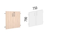 Альфа 63.59 Двери ЛДСП 2 секции с замком