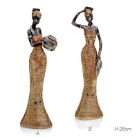   656785 (в кор.32шт.) - Статуэтка Африканка