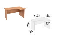 Альфа 61.61 Стол эргономичный правый 