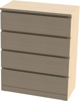 S00258 Варма 4 комод 80х100х40 шпон дуб, беленый