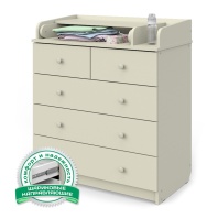 АТОН Комод Сириус-2 805 ЛДСП с шариковыми направляющими 5 ящ. слоновая кость  УТ000001054