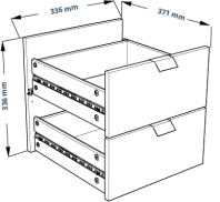 S00067 Фора 4.2. комплект выдвижных ящиков 33х33х37, белый