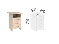 Альфа 63.60 Тумба приставная с замком