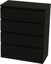 S00241 Варма 4 комод 80х100х40 шпон ясень, черный 