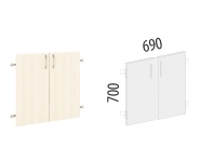 Рубин 40.37 Дверь ЛДСП 2 секции