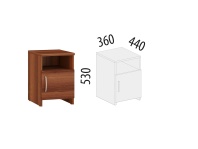 Альфа 62.44 Тумба с дверью 