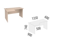 Альфа 63.62 Стол эргономичный левый 