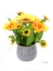   679302 (в уп.60шт.) - Цветочная композиция Подсолнухи 21см