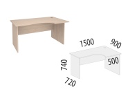 Альфа 63.21 Стол эргономичный правый 
