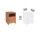 Альфа 61.44 Тумба с дверью 