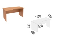 Альфа 61.22 Стол эргономичный левый