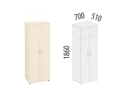 Рубин 40.33 Гардероб двухдверный