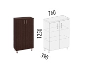 Лидер Престиж 83.30 Шкаф 3 секции с дверями ЛДСП Лидер Престиж 83.30 Шкаф 3 секции с дверями ЛДСП