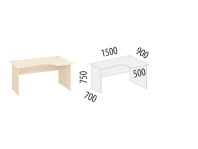 Рубин 40.45 Стол эргономичный правый 