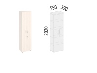 Альфа 63.50 Шкаф 5 секций узкий с замком