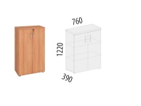 Альфа 61.64 Шкаф 3 секции дверями ЛДСП