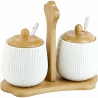   "Naturel" Набор на подставке 2пр./2 банки с ложк.350мл./ ENS.2630299