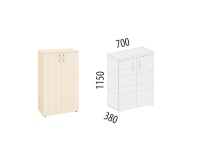 Рубин 40.75 Шкаф 3 секции с дверями ЛДСП