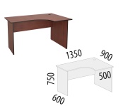 Рубин 41.47 Стол эргономичный правый 