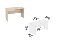 Альфа 64.62 Стол эргономичный левый 