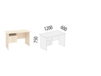 Рубин 40.42 Стол однотумбовый левый/правый 