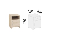 Альфа 64.44 Тумба с дверью 