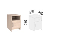 Альфа 63.44 Тумба с дверью 