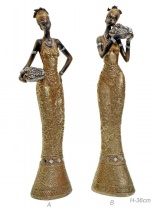   667949 (в уп.16шт.) - Статуэтка Африканка 36см. / FM7346K1 /, материал: полимер.										