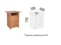 Рубин 42.58 Тумба приставная с замком Рубин 42.58 Тумба приставная с замком