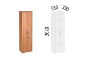 Альфа 61.50 Шкаф 5 секций с замком 