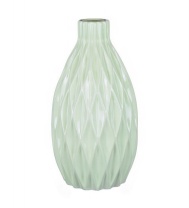   35366 (в кор.3 шт.) - Ваза настольная Финик, оригами, салатовая