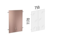 Альфа 61.38 Двери стеклянные тонированные секции