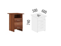 Альфа 62.60 Тумба приставная с замком Альфа 62.60 Тумба приставная с замком