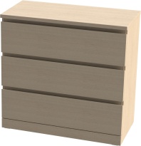 S00227 Варма 3 комод 80х78х40 шпон дуб, беленый