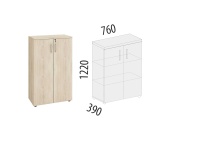 Альфа 64.64 Шкаф 3 секции с дверями ЛДСП