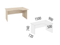 Альфа 64.21 Стол эргономичный правый 